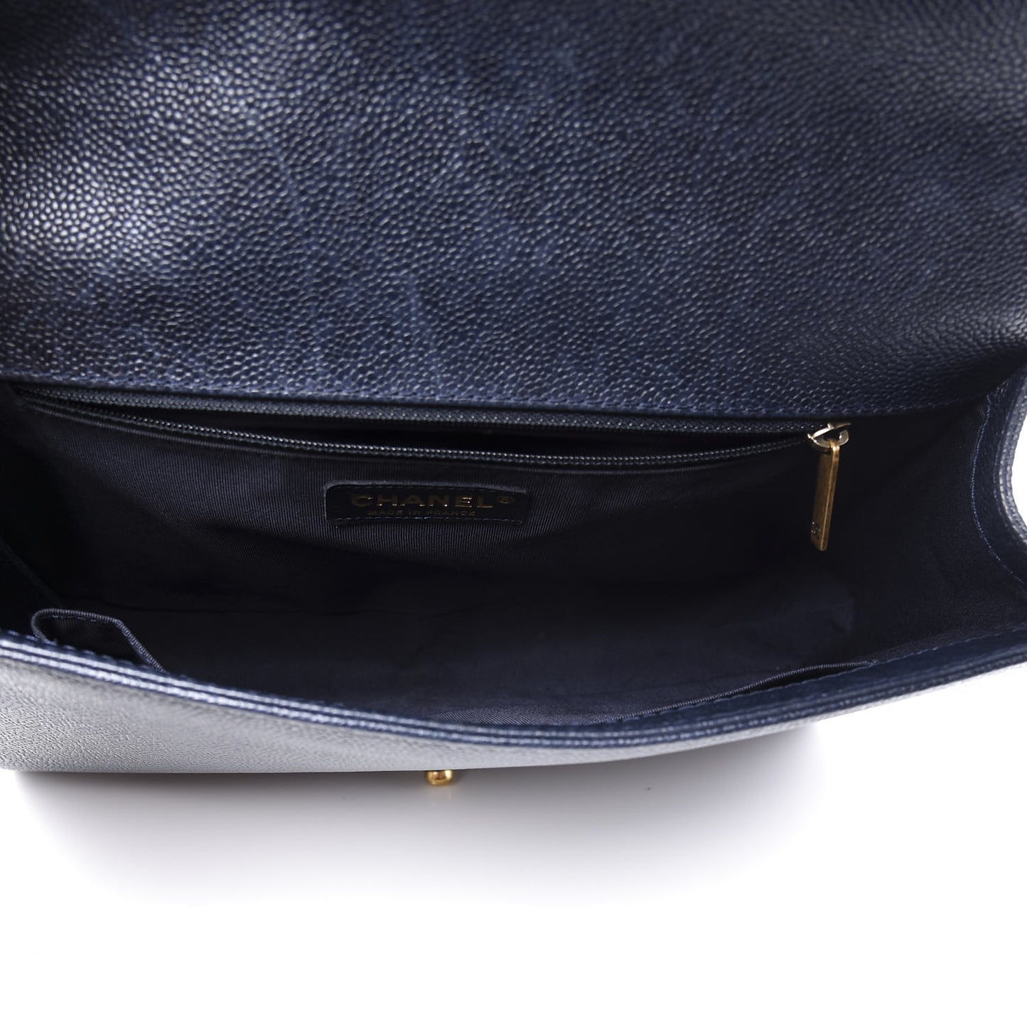Caviar Quilted Large Boy Flap Blue