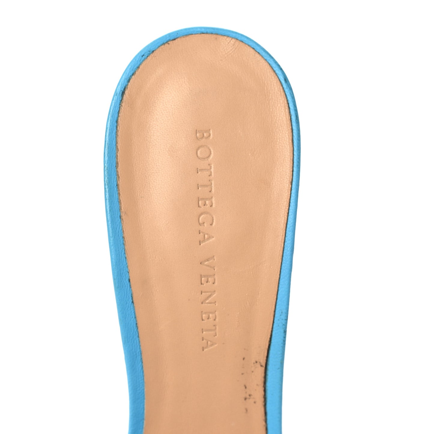 Lambskin Stretch Mule Sandals 39 Sky Blue