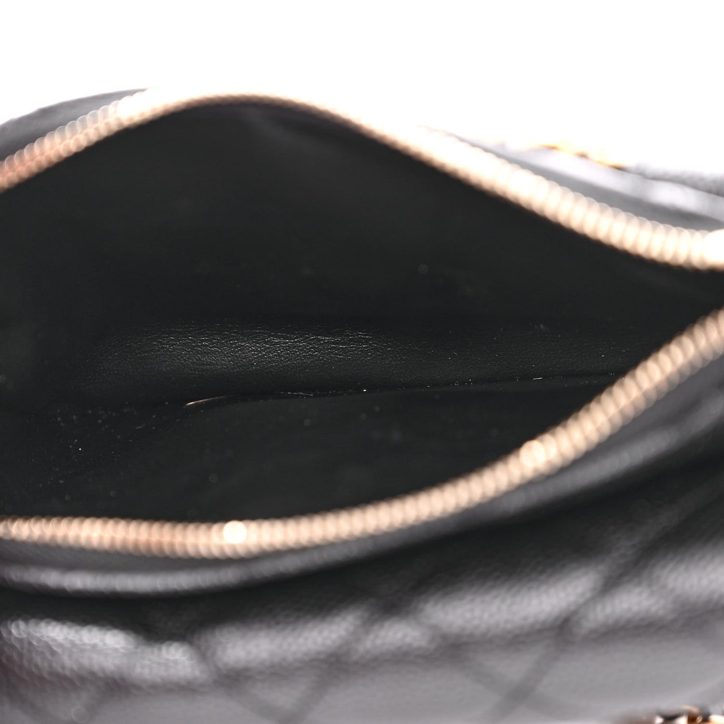 Shiny Caviar Pick Me Up Flap Belt Bag Black