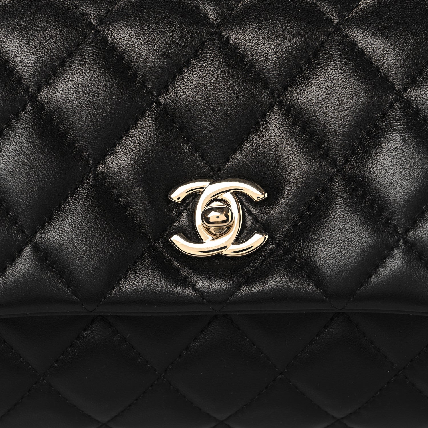 Chanel Lambskin Quilted Fold Up Again Clutch Black 8 of 10