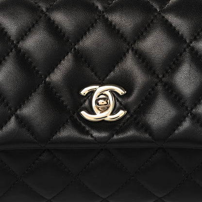 Chanel Lambskin Quilted Fold Up Again Clutch Black 8 of 10