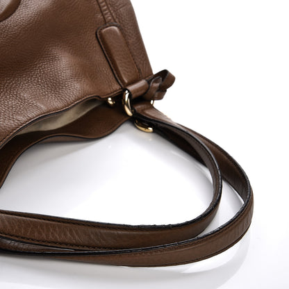 Gucci Pebbled Calfskin Medium Soho Shoulder Bag Brown 9 of 16