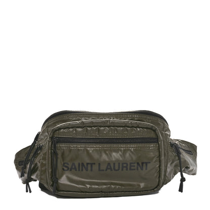 Saint Laurent Nylon Logo Nuxx Body Belt Bag Green 1 of 9