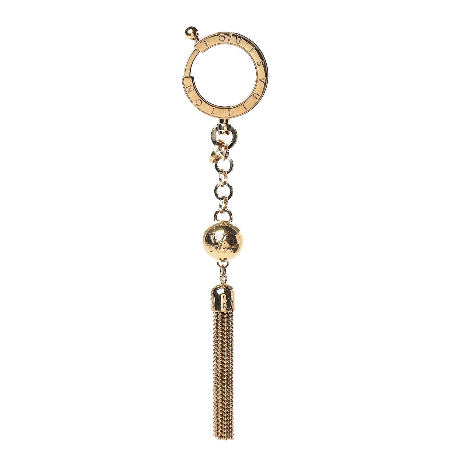 Louis Vuitton Goldtone Swing Key Holder and Bag Charm 1 of 3