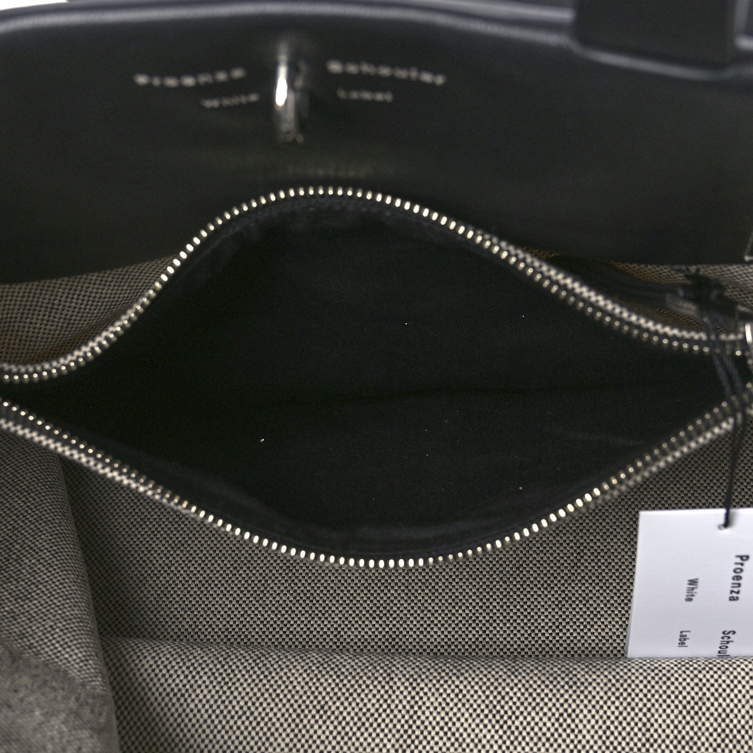 Proenza Schouler Canvas Calfskin XL Morris Tote Optic White Black 6 of 12