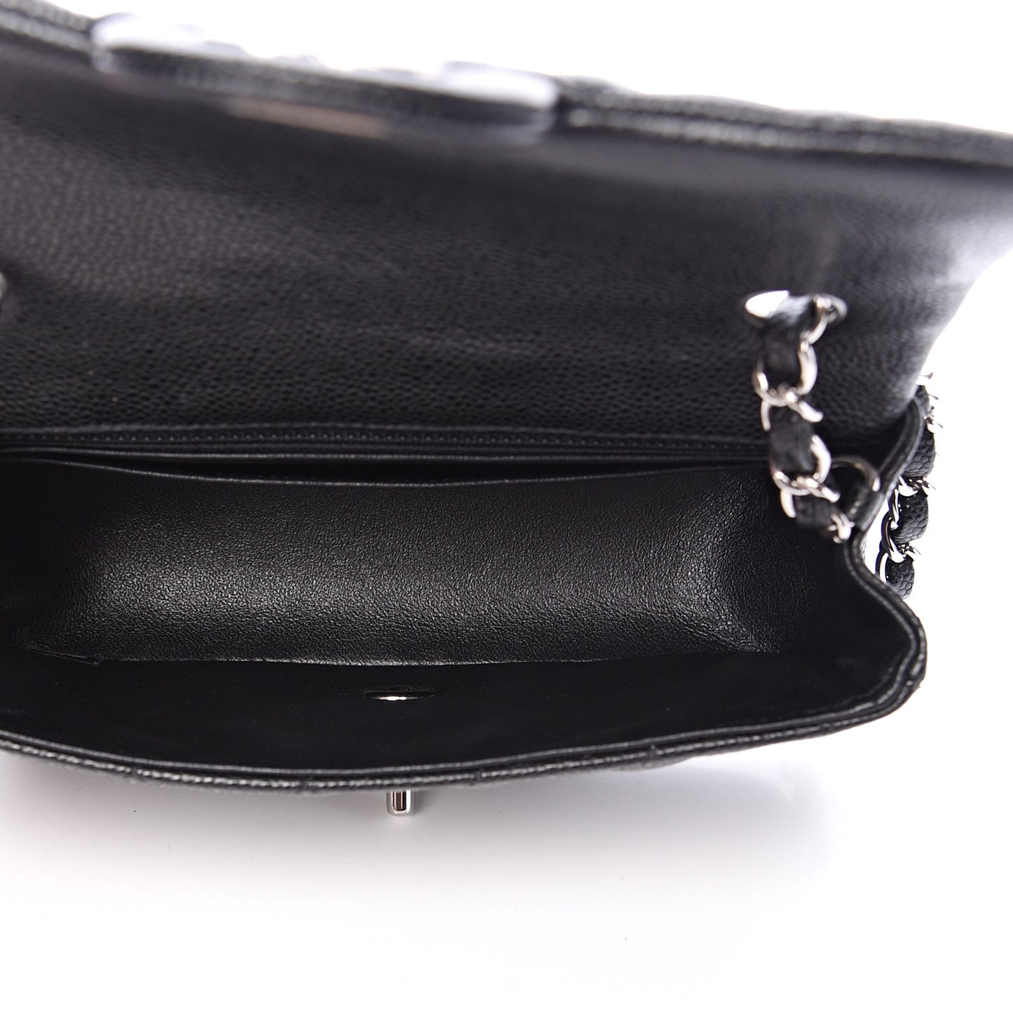 Caviar Quilted Mini Rectangular Flap Black