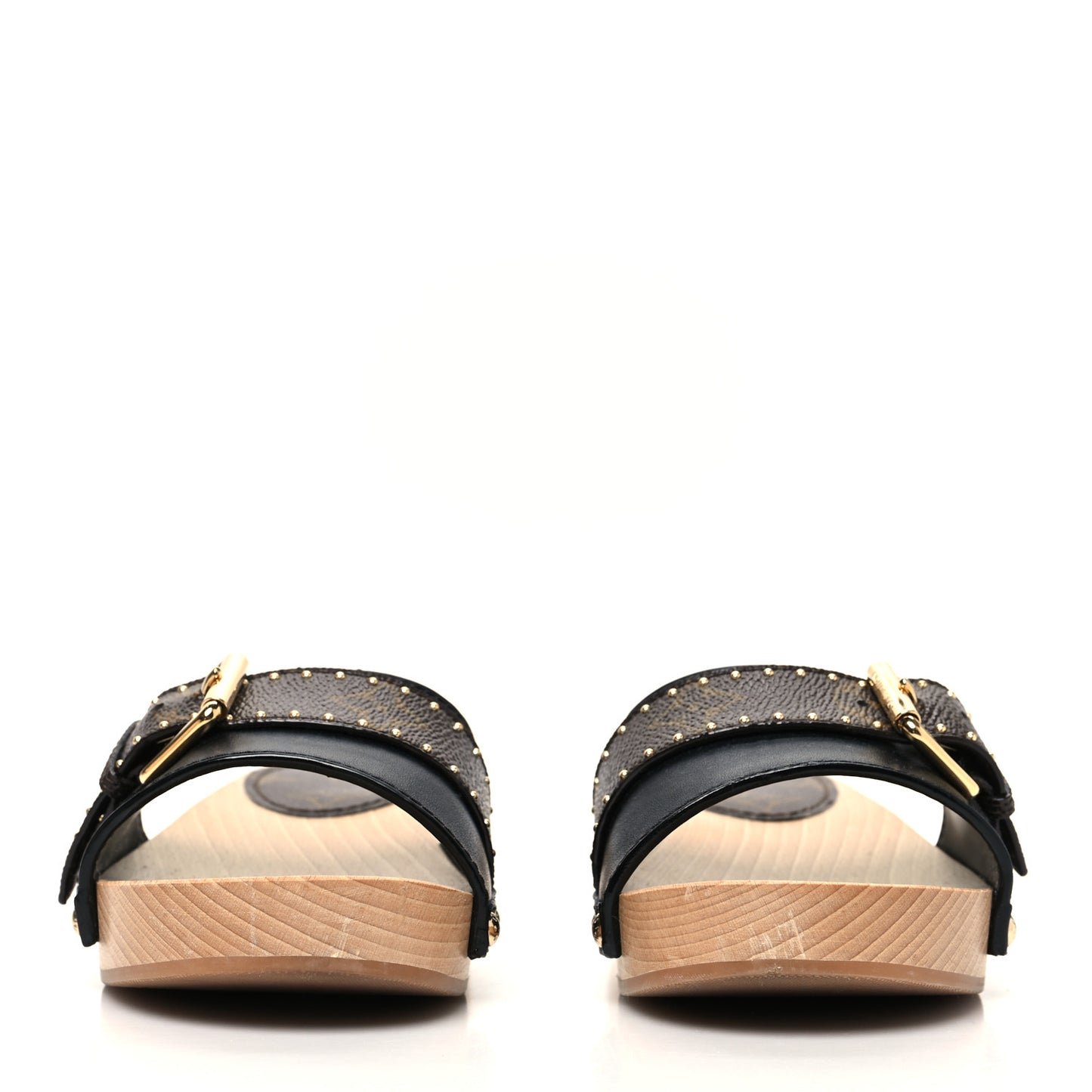 Calfskin Monogram Cottage Mules 36 Black