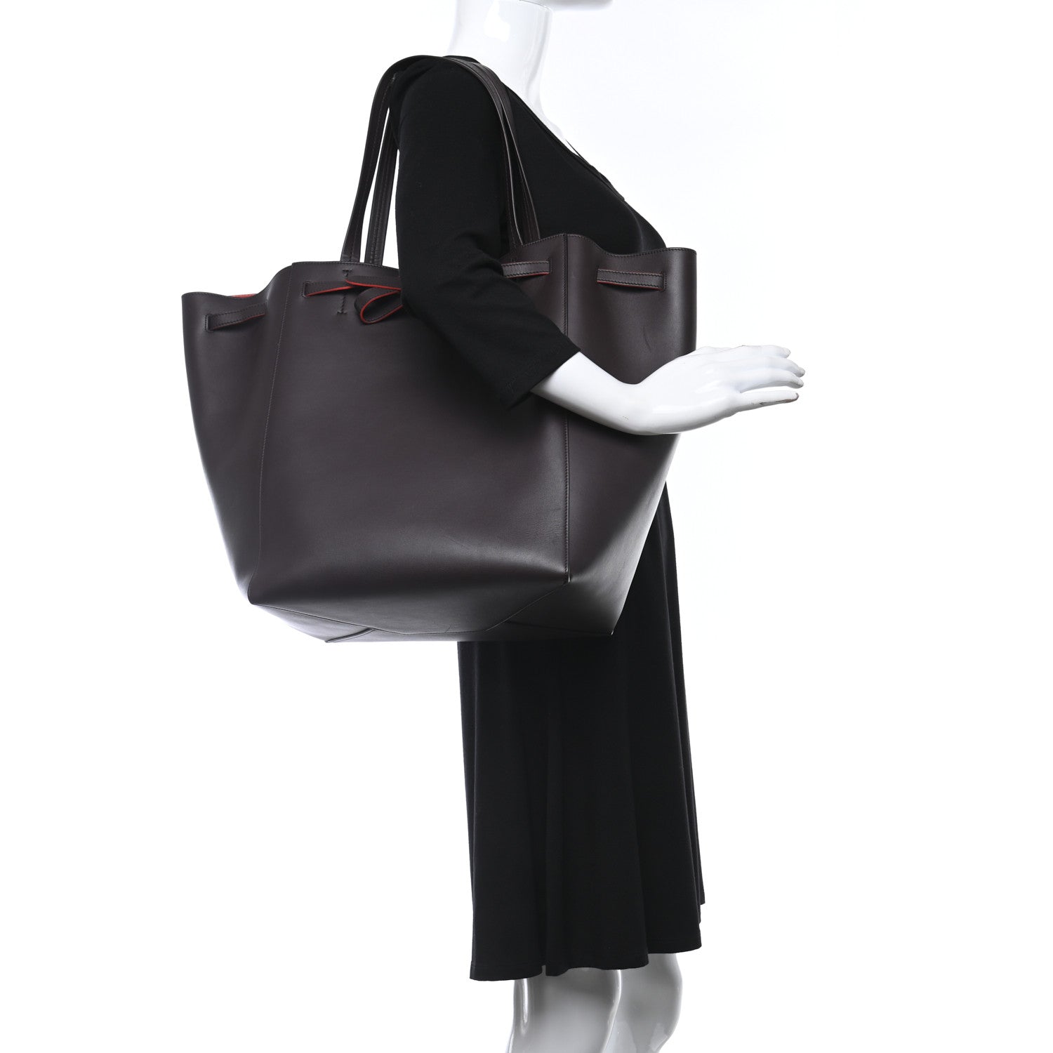 Celine Smooth Calfskin Small Belt Cabas Phantom Dark Brown 2 of 11