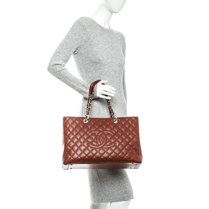 Chanel Caviar Quilted XL Grand Shopping Tote GST Brown 2 of 7