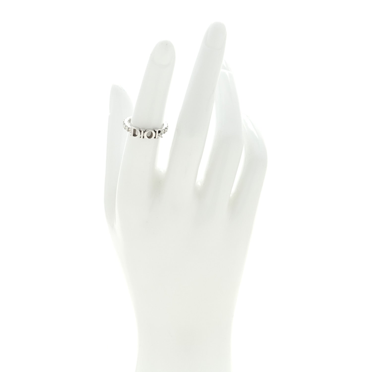 Christian Dior Metal Crystal Dio(R)evolution Ring S Silver 2 of 4