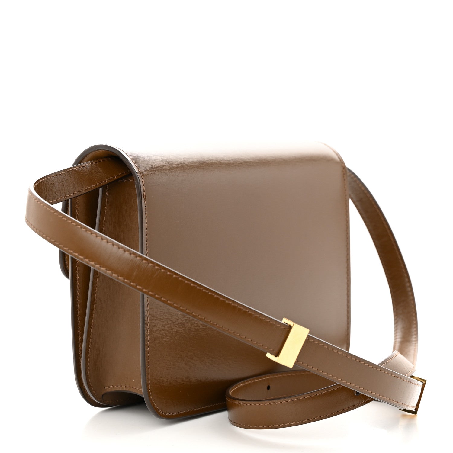Celine Box Calfskin Teen Classic Box Flap Bag Camel 3 of 11