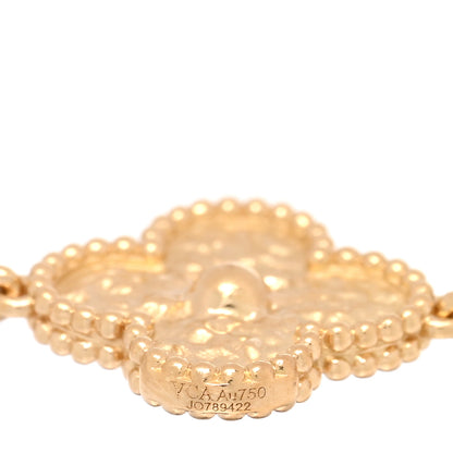 Van Cleef & Arpels 18K Yellow Gold 5 Motifs Vintage Alhambra Bracelet 3 of 4