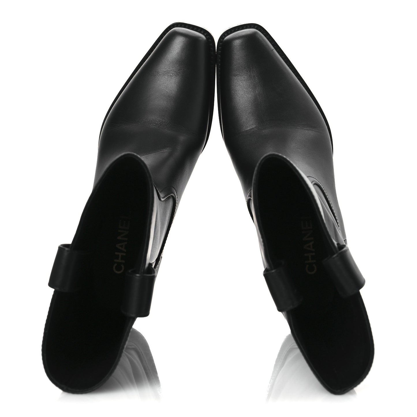 Calfskin CC High Boots 39.5 Black