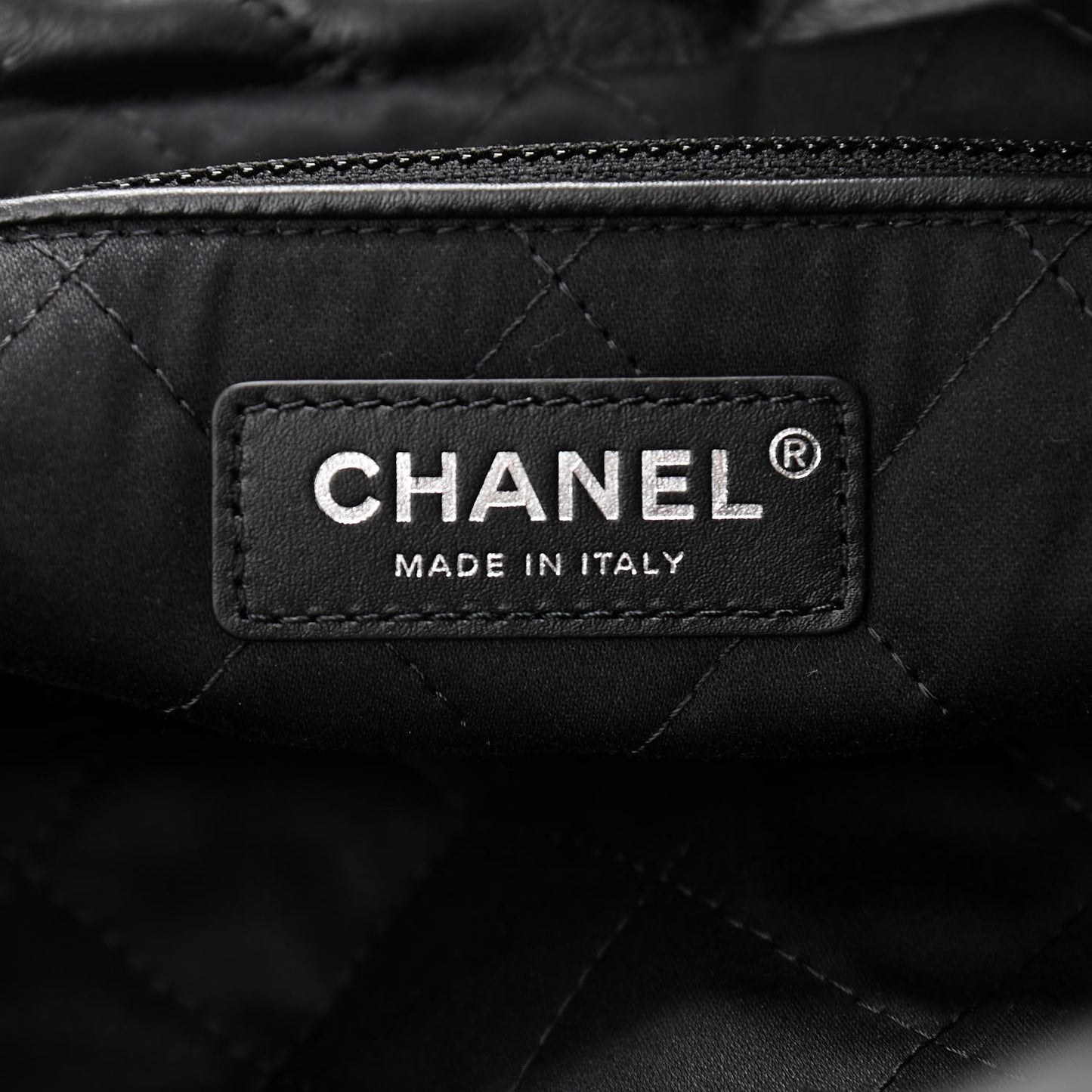 Shiny Calfskin Quilted Small Chanel 22 Black