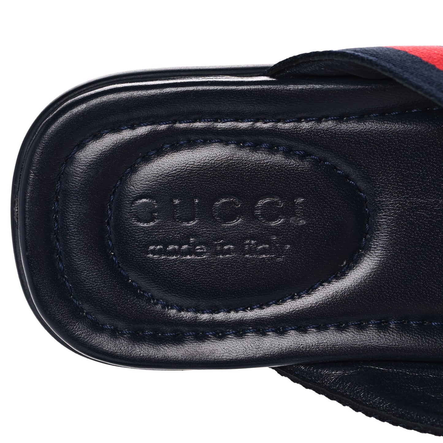 Nylon Calfskin Web Mens Cleat Sole Thong Sandals 5.5 Navy