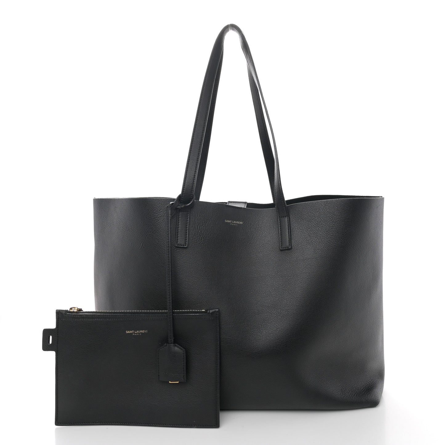 Calfskin Large Shopping Tote Black