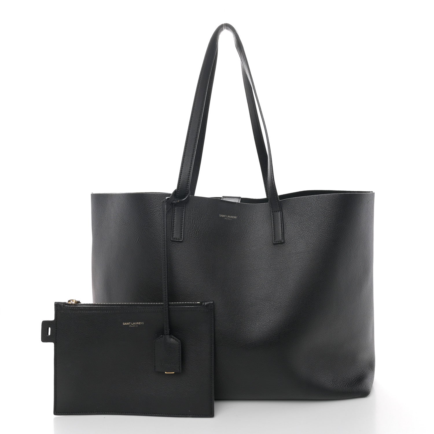 Saint Laurent Calfskin Large Shopping Tote Black 3 of 13