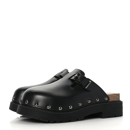 Christian Dior Calfskin Diorquake Buckled Lug Sole 15mm Clogs 41 Black 3 of 8