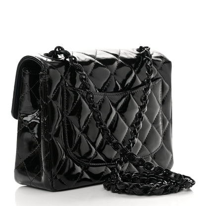 Chanel Patent Calfskin Quilted Mini Square Flap So Black 3 of 18