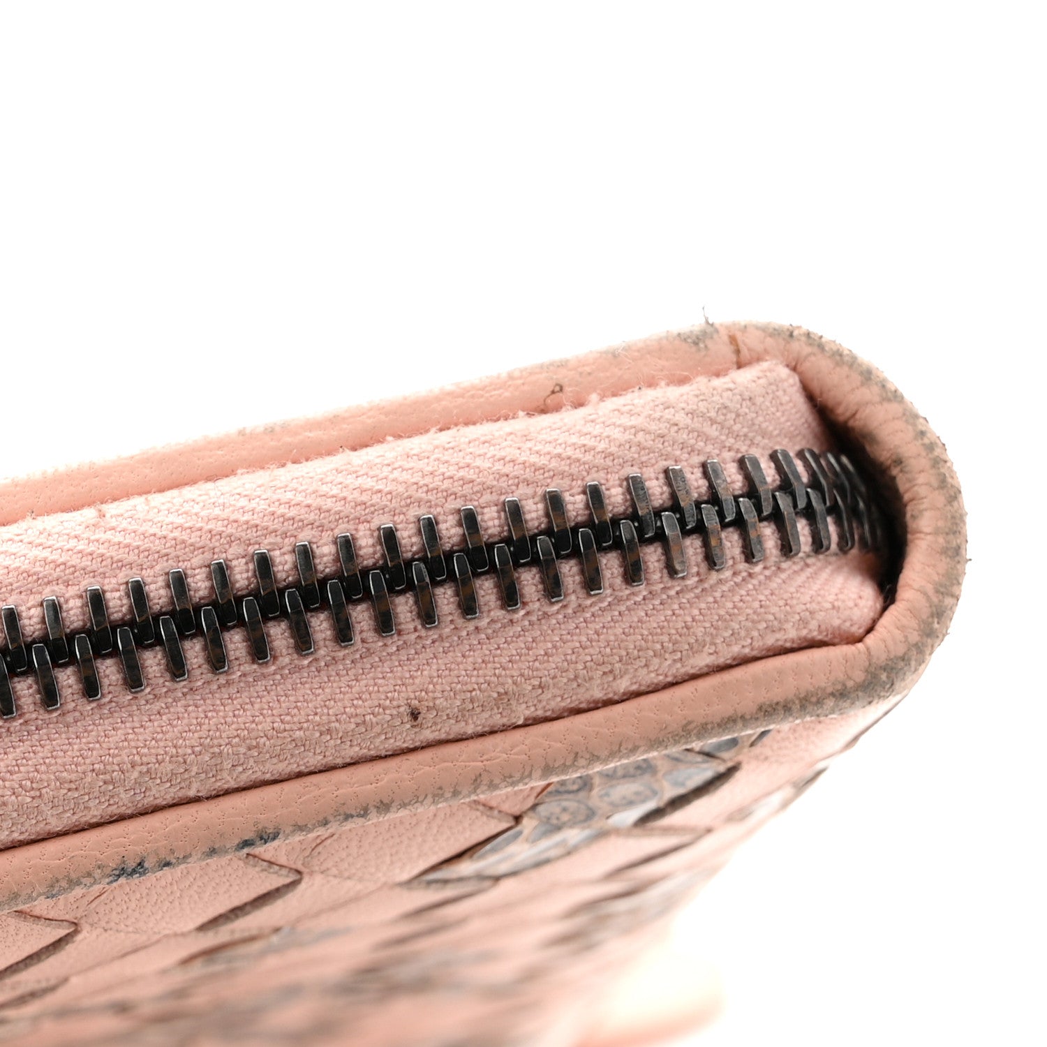 Bottega Veneta Nappa Intrecciato Ayers Zip Around Wallet Flamingo 10 of 10