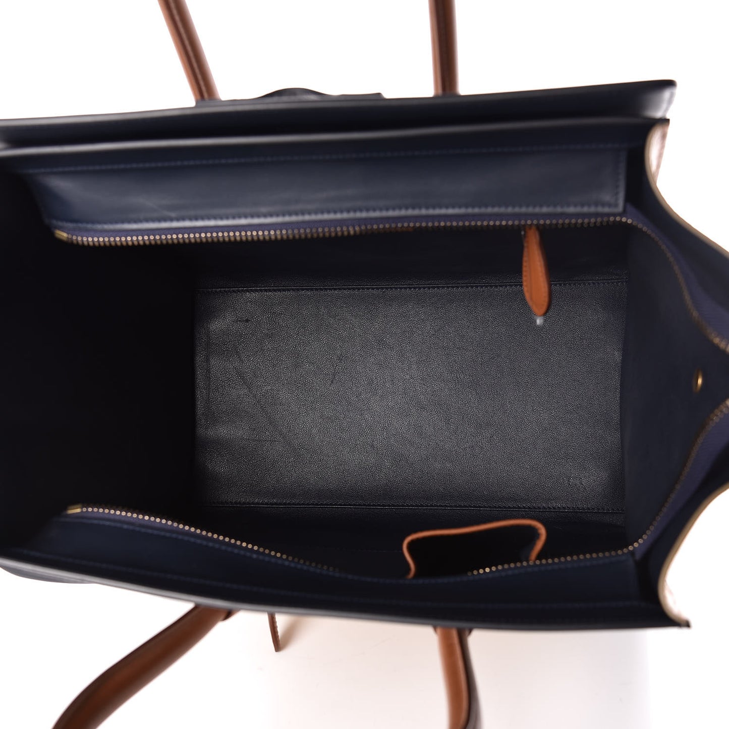 Smooth Calfskin Mini Tri-Color Luggage Brown