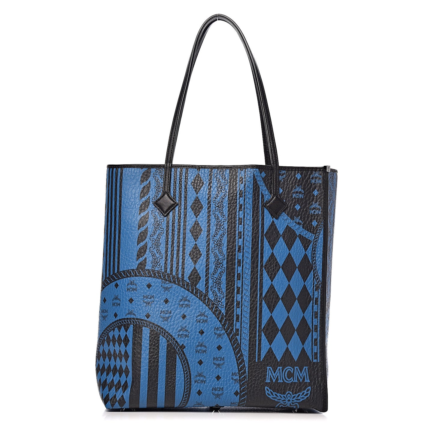 Visetos Baroque Print Kira North South Shopper Tote Blue