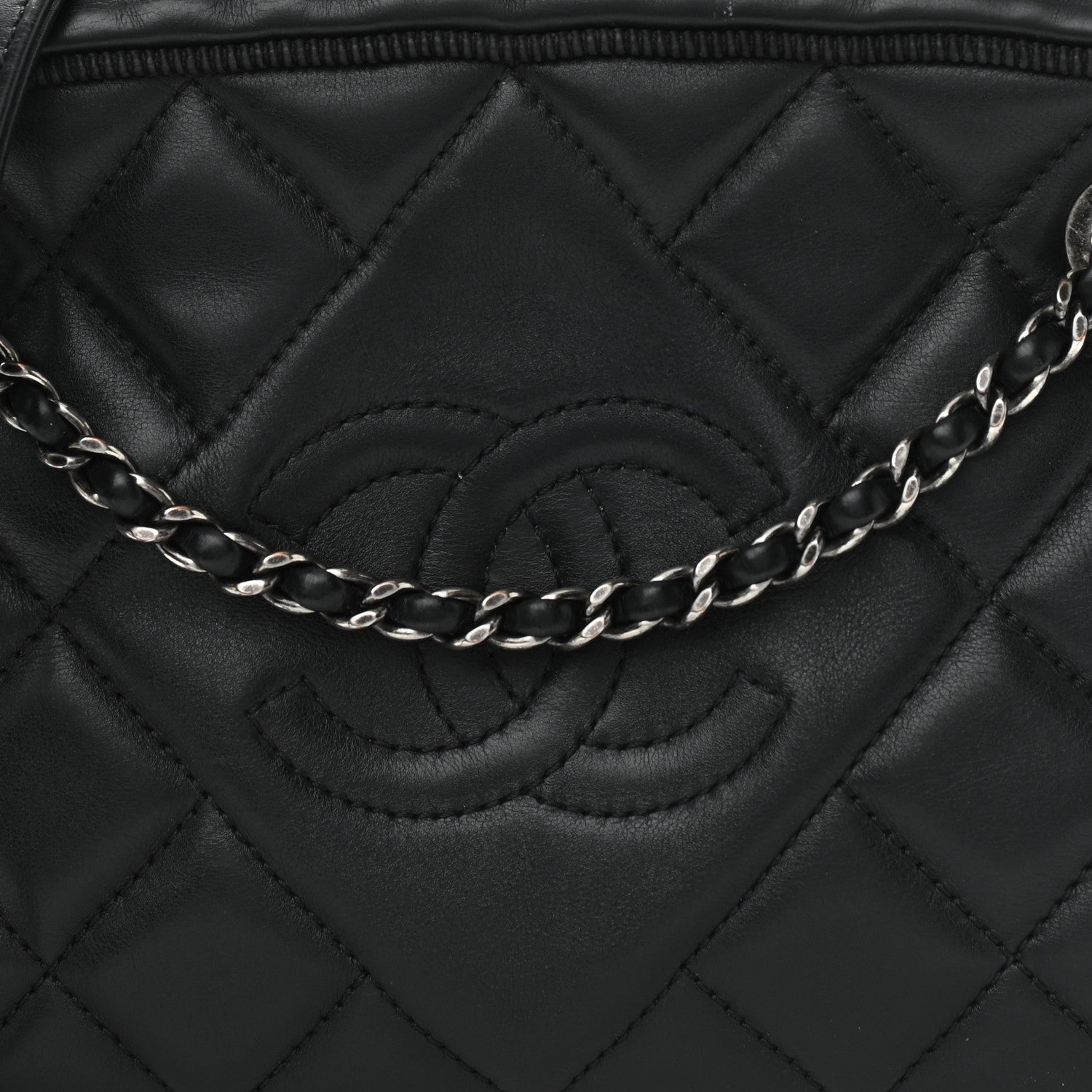 Chanel Calfskin Quilted Small Ballerine Camera Case Black 11 of 11