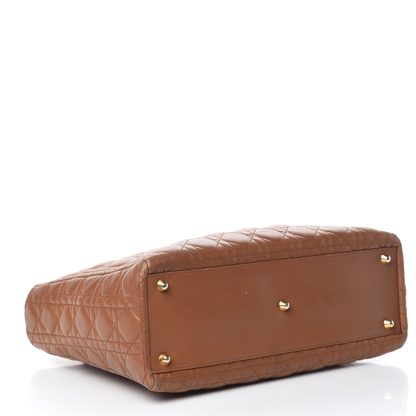 Lambskin Cannage Large Lady Dior Tan