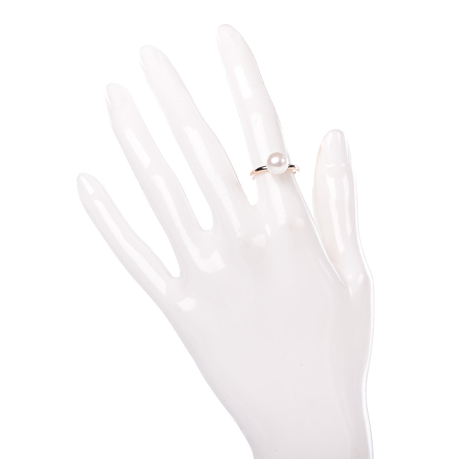 Tiffany 18K Rose Gold Pearl 8mm HardWear Ball Ring 48 4.5 2 of 4