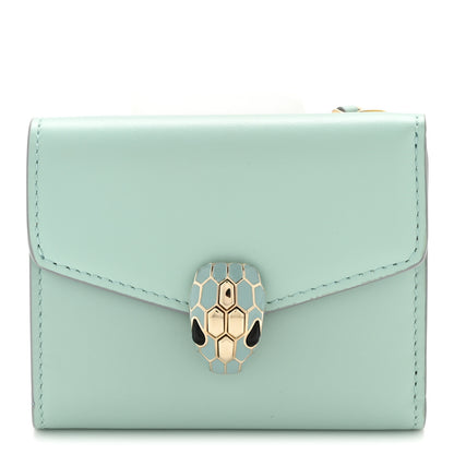Bulgari Calfskin Serpenti Forever Slim Wallet Sea 1 of 7