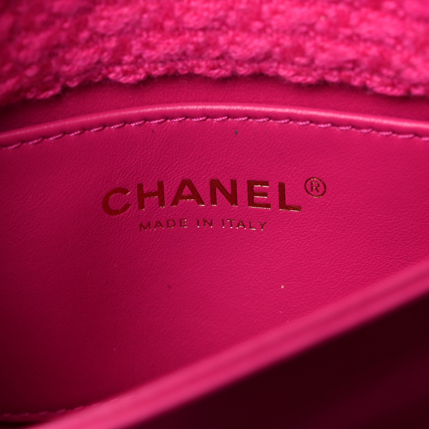 Chanel Cashmere Tweed Quilted Mini Bijoux Flap Fuchsia 6 of 9