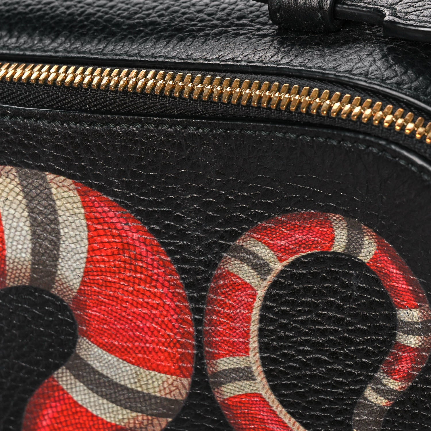 Gucci Grained Calfskin Sylvie Web Kingsnake Small Camera Bag Black Multicolor 21 of 22