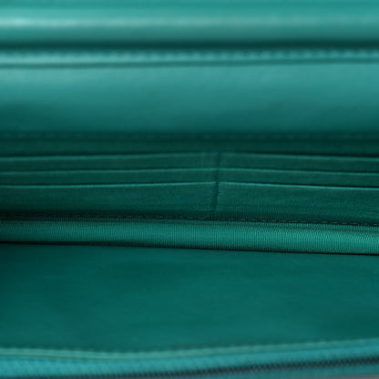 Chanel Lambskin Quilted Boy Wallet On Chain WOC Turquoise 6 of 9
