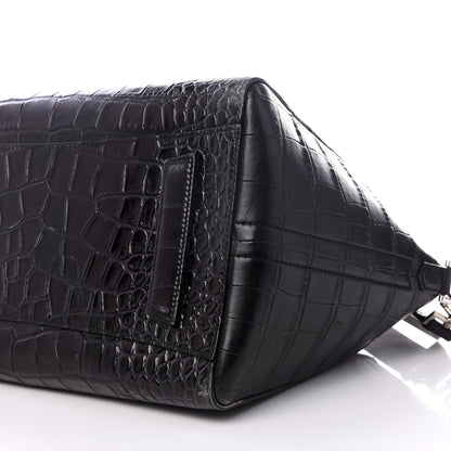 Givenchy Calfskin Crocodile Embossed Medium Antigona Black 7 of 8
