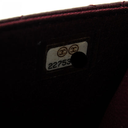 Chanel Caviar Quilted Boy Wallet On Chain WOC Burgundy 7 of 8