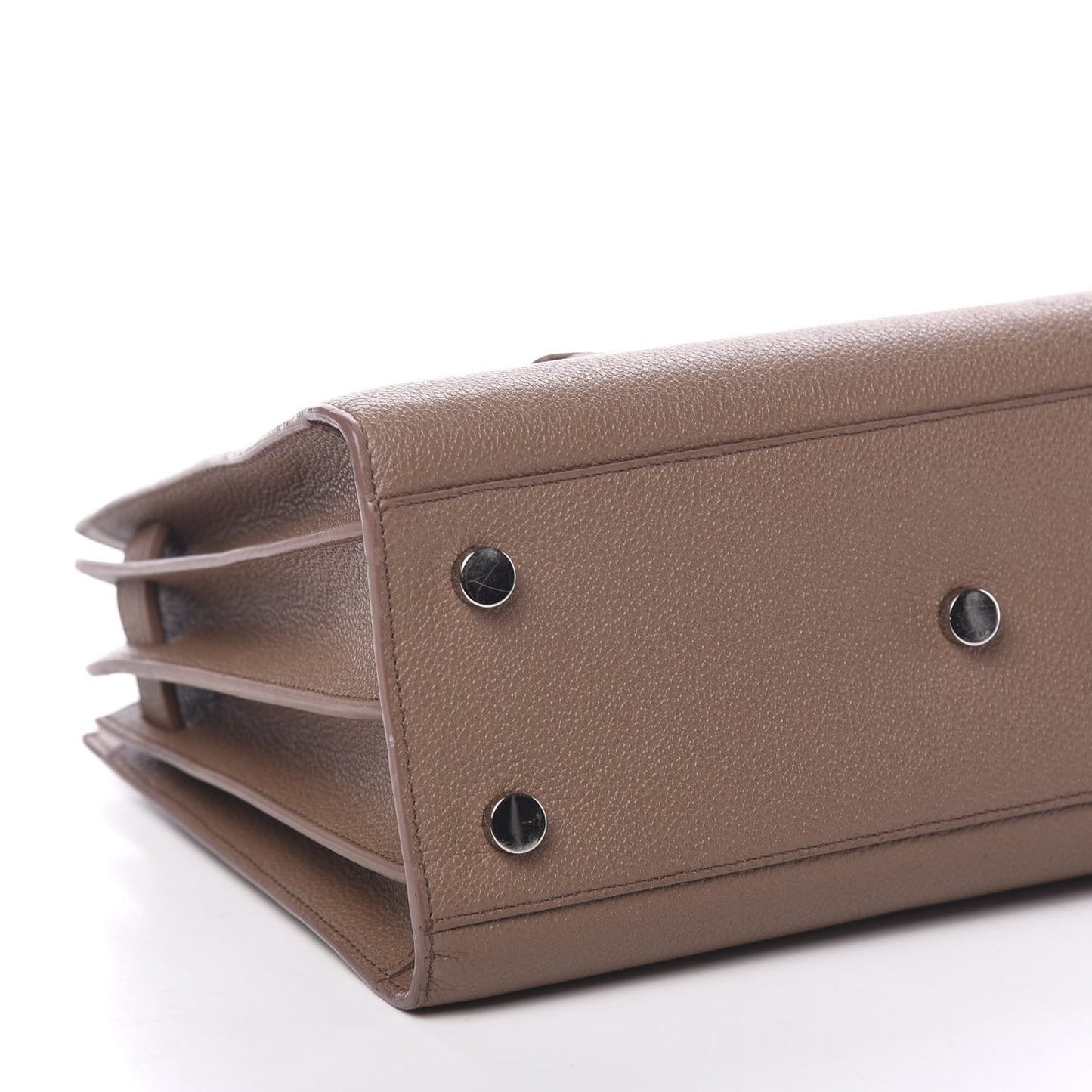 Grained Calfskin Baby Sac De Jour Taupe