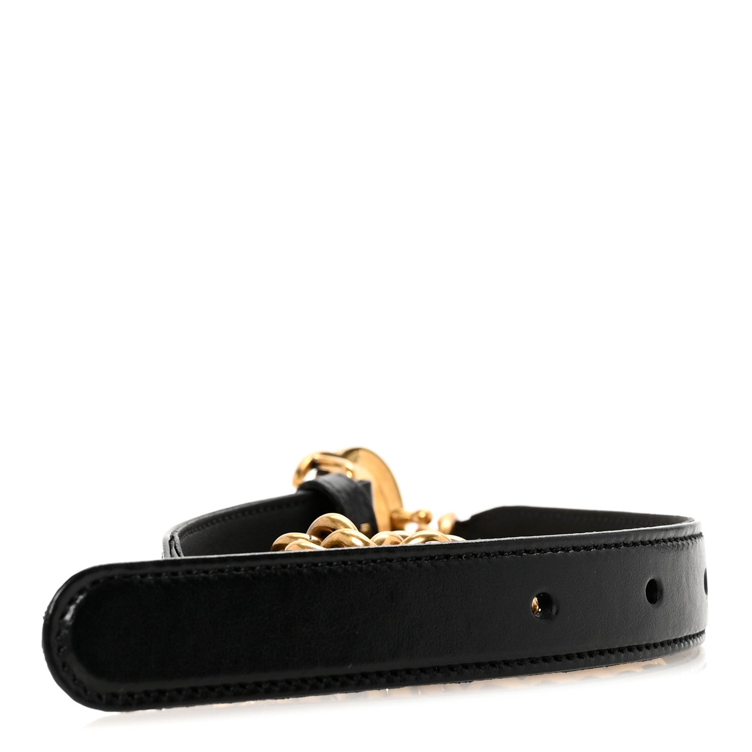 Gucci Calfskin GG Marmont Thin Chain Belt 85 34 Black 2 of 6