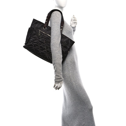 Chanel Metallic Coated Canvas Quilted Large Paris Biarritz Tote Dark Brown 2 of 10