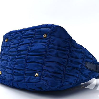 Prada Tessuto Nylon Gaufre Tote Bleutte 8 of 10