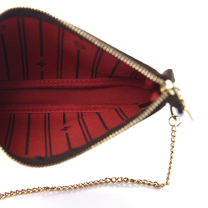Louis Vuitton Damier Ebene Complice Trunks and Bags Mini Pochette Accessories Red 5 of 9
