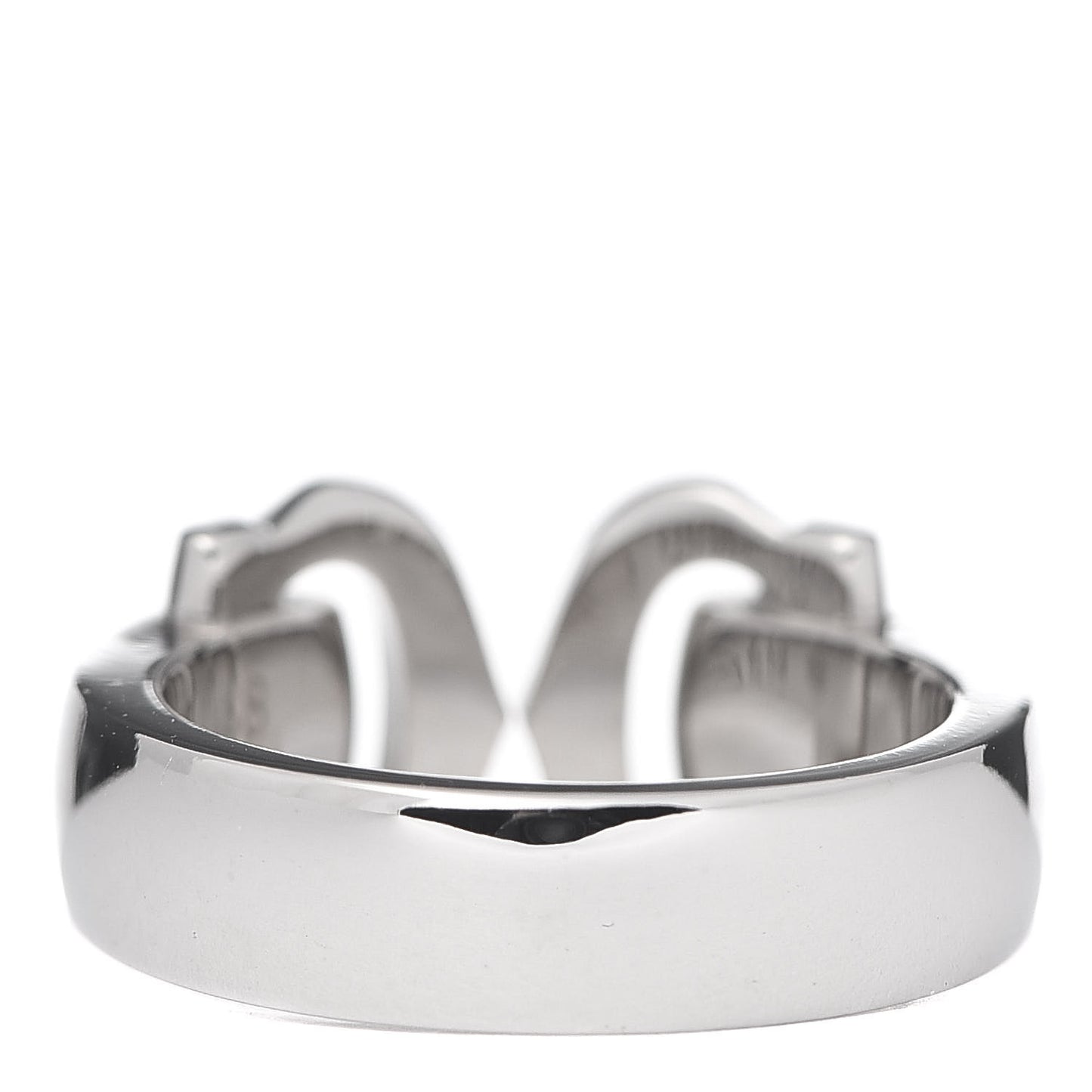 18K White Gold Diamond C De Ring 48 4.5