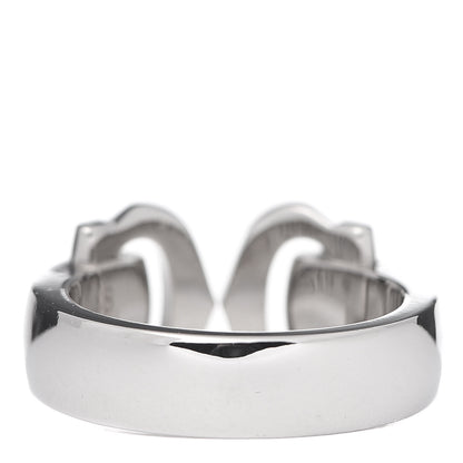 Cartier 18K White Gold Diamond C De Ring 48 4.5 3 of 4