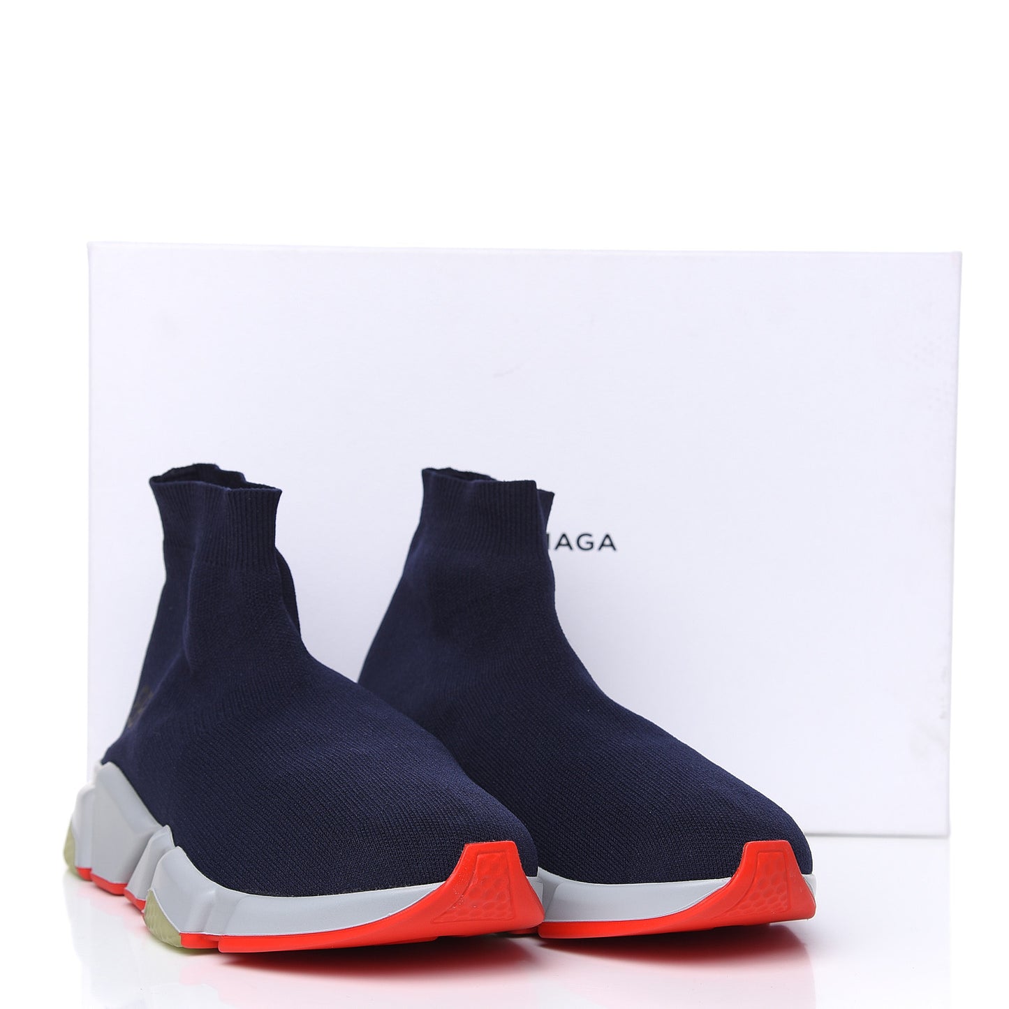 Neoprene Knit Mens Speed Sneakers 41 Bleu Marine