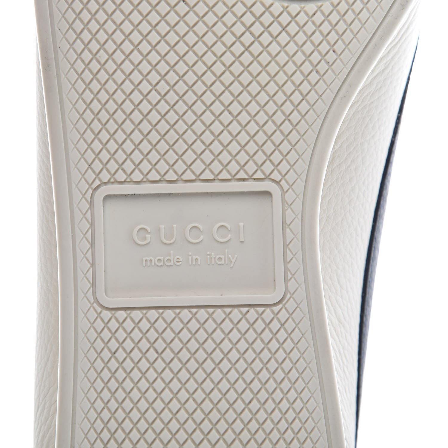 Gucci Calfskin Mens Web Falacer Sneakers 6.5 White Blue 5 of 9