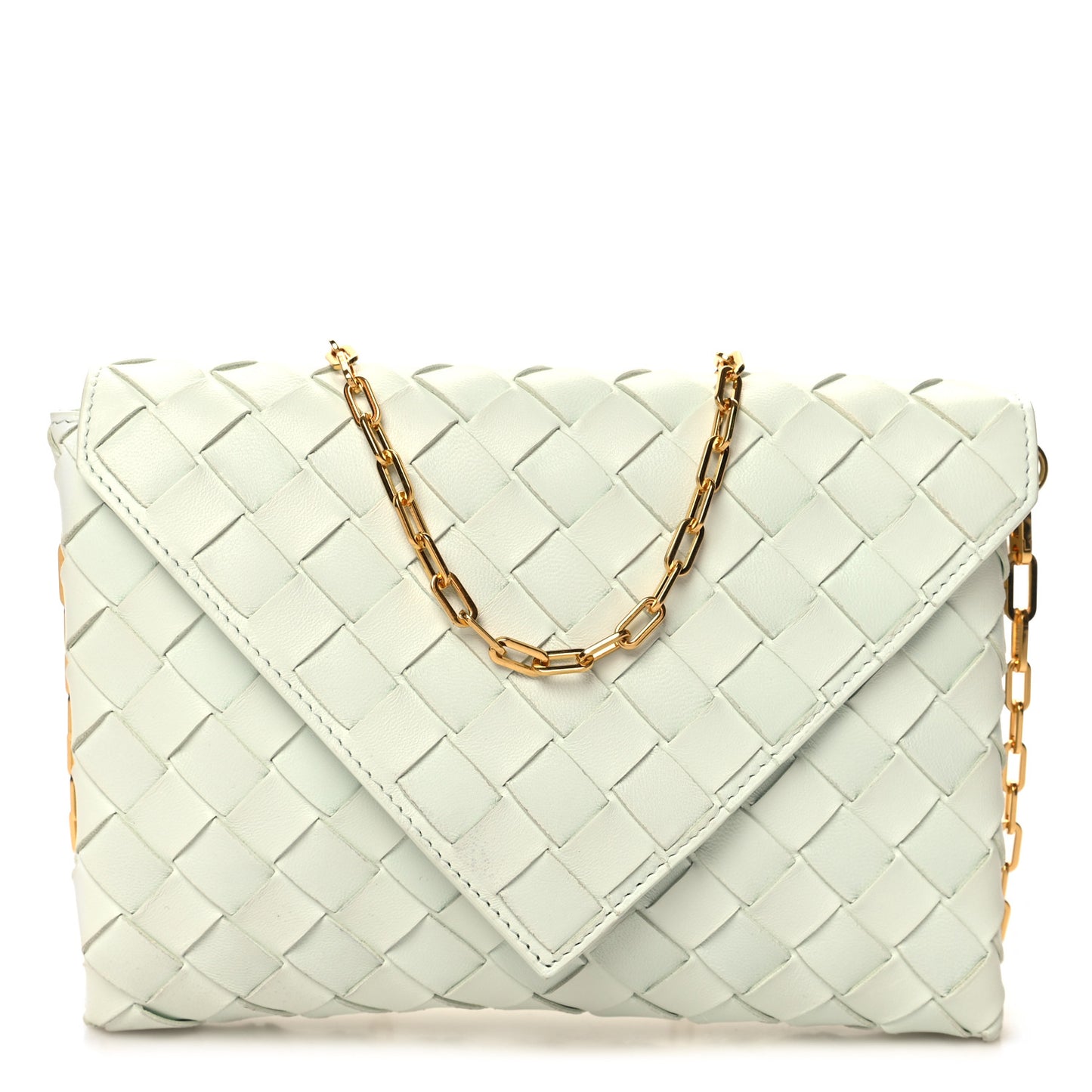 Nappa Intrecciato Envelope Pouch Glacier