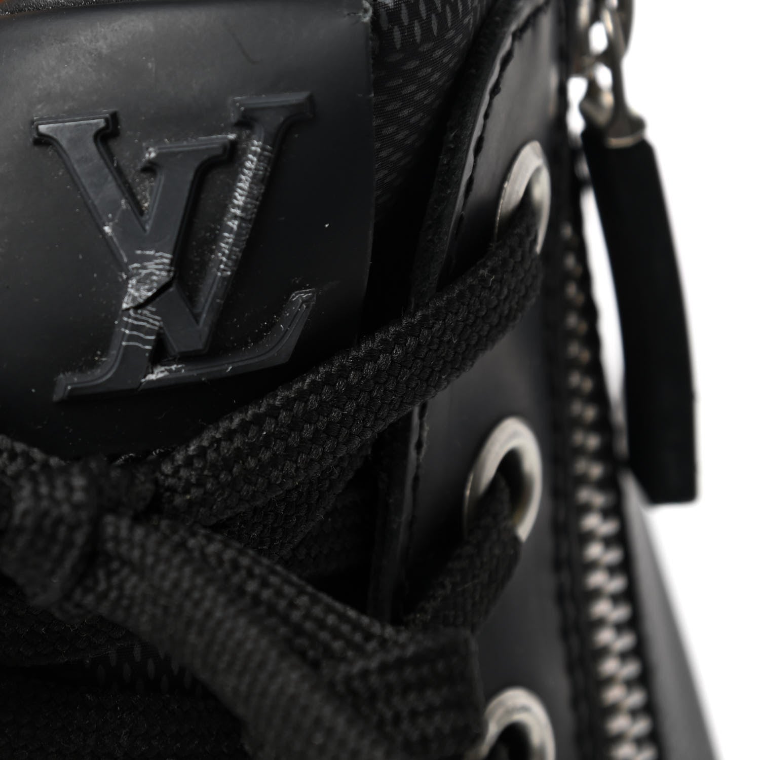 Louis Vuitton Damier Graphite Calfskin Suede Mens Aventure Sneakers 9 10 of 11