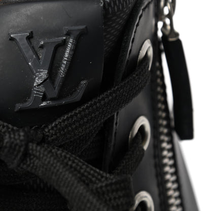 Louis Vuitton Damier Graphite Calfskin Suede Mens Aventure Sneakers 9 10 of 11