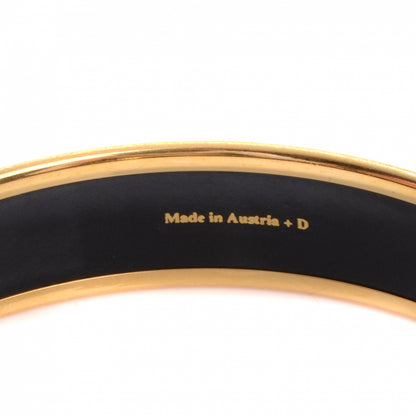 Hermes Enamel Wide Caleche Bracelet 65 Navy 4 of 5