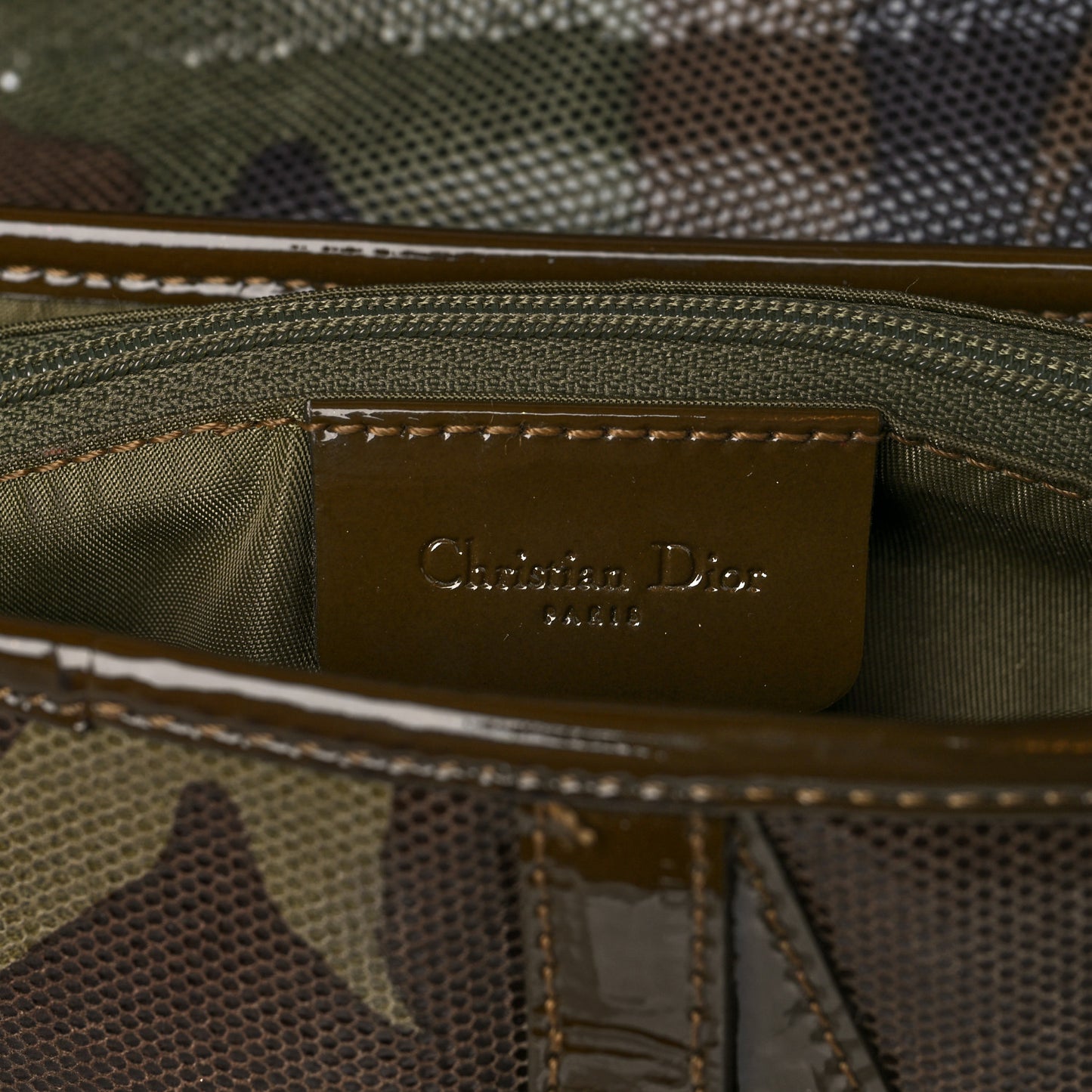 Pixelated Calfskin Camouflage Saddle Bag