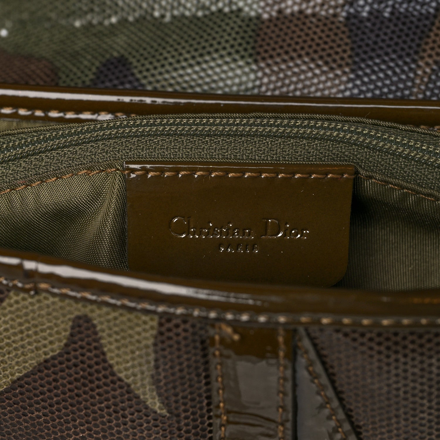 Christian Dior Pixelated Calfskin Camouflage Saddle Bag 7 of 8